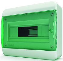 Бокс пластиковый Tekfor ЩРН-П-12 BNZ 40-12-1 (240х290х102мм) IP41 зеленая дверца картинка 